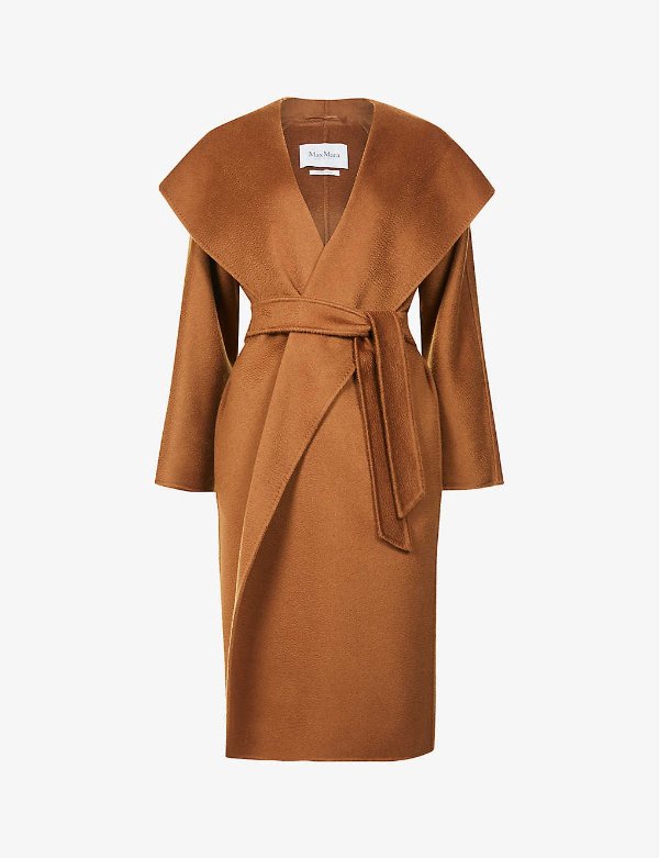 Navarra hooded cashmere coat