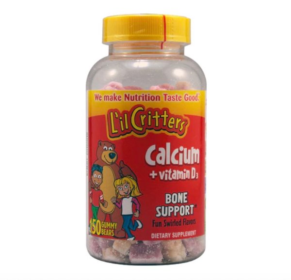 Calcium + D3 Bone Support Fun Swirled -- 150 Gummy Bears