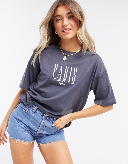 oversized t-shirt with Paris print | ASOS