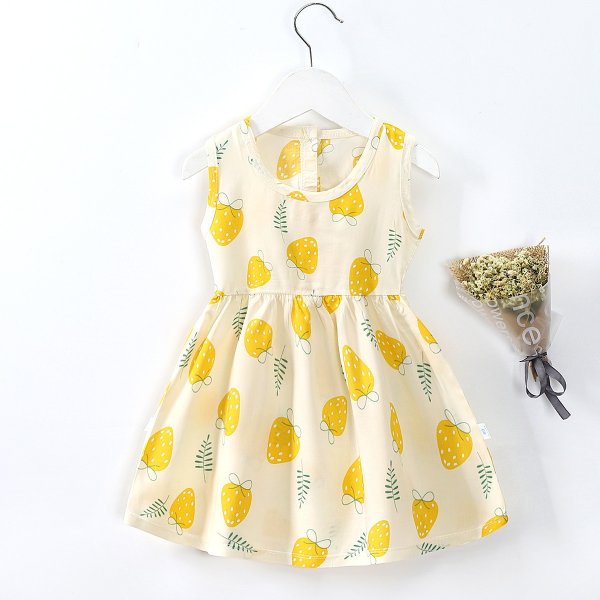 可爱水果图案连衣裙