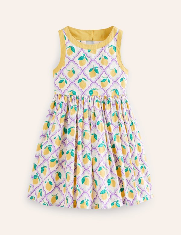 儿童柠檬图案连衣裙