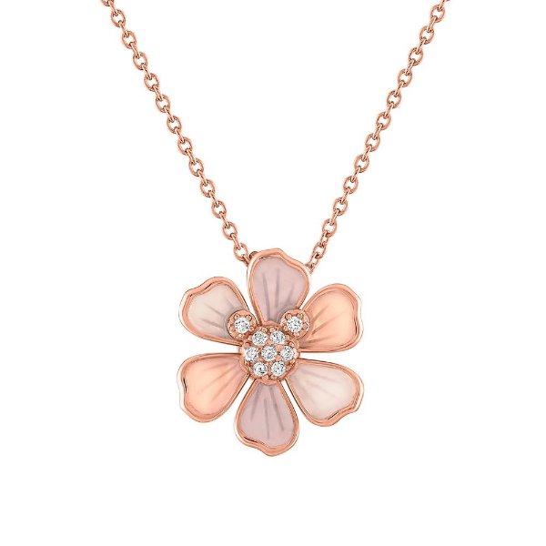 Mickey Mouse Icon Flower Necklace by Rebecca Hook