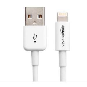 AmazonBasics Apple Certified Lightning to USB Cable - 6 Feet (1.8 Meters)