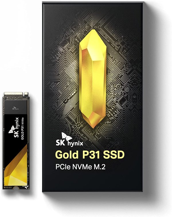 SK hynix Gold P31 2TB PCIe NVMe Gen3 M.2 2280 固态硬盘