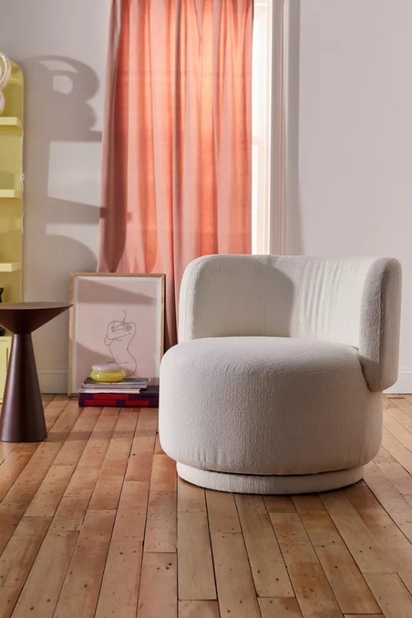Amaia Boucle Swivel Chair