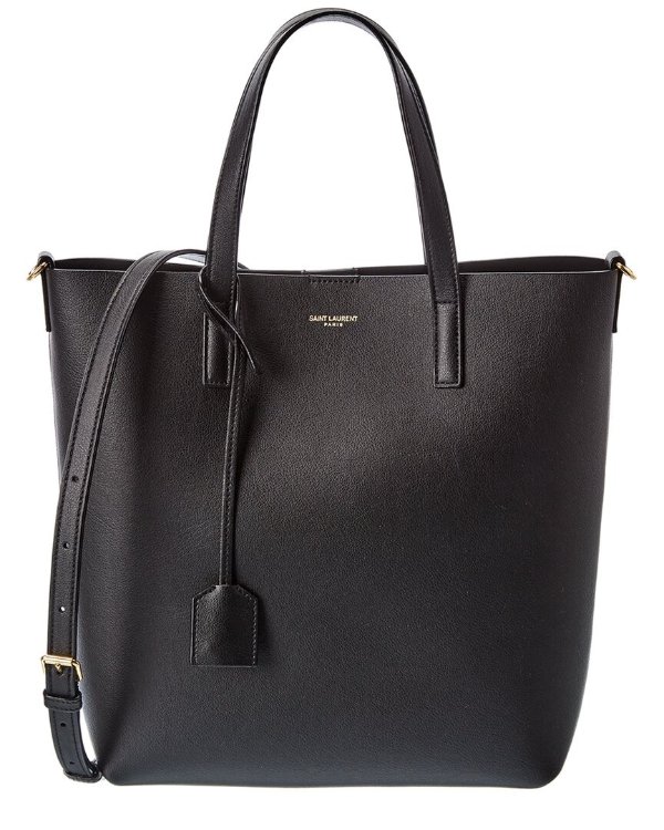 Toy N/S Leather Shopper Tote / Gilt