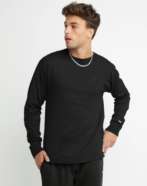 Classic Long Sleeve T-Shirt, Embroidered C Logo