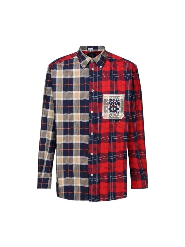 Patchwork Distorted Check Shirt