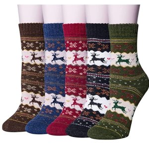 YSense Wear Store Womens Wool Socks 5 Pairs