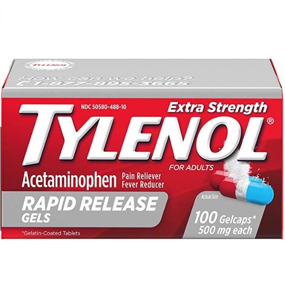Tylenol 特强退烧止痛药 500 Mg 100粒