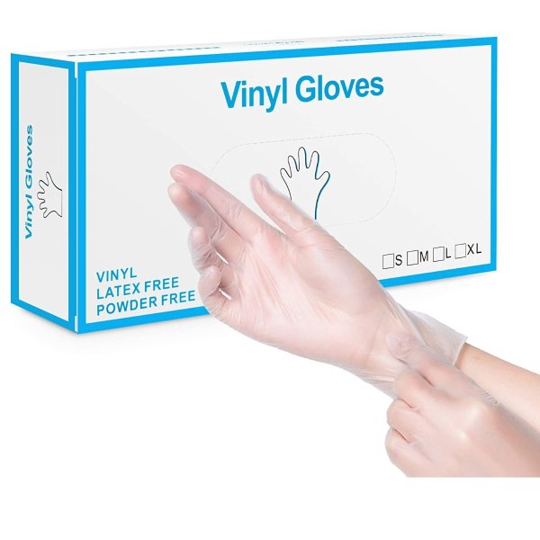 BLAZOR Medium Clear Vinyl Gloves