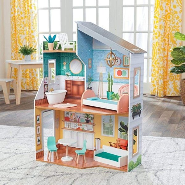 Emily Wooden Dollhouse with Furniture