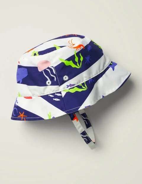 Printed Woven Hat - Under The Sea | Boden US