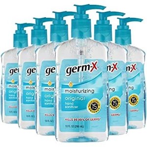 Germ-X Original Hand Sanitizer, 10 Fluid Ounce Bottles (Pack of 6)