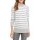 Women's Long Sleeve Side Button Striped Sweater