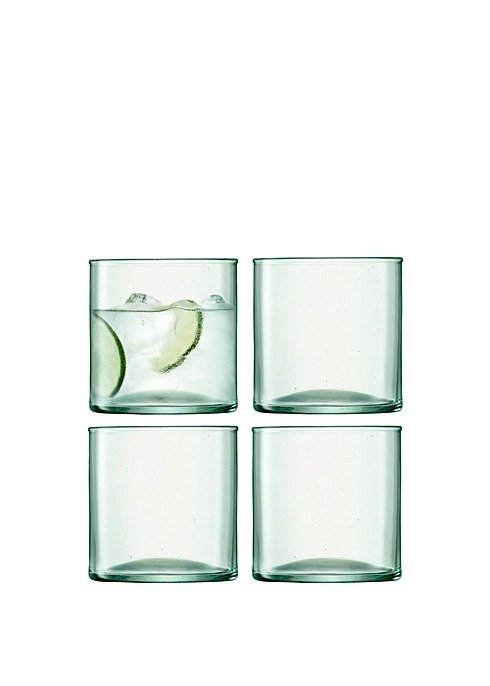 奶油绿玻璃水杯x 4