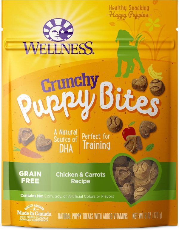 Grain-Free Crunchy Puppy Bites Chicken & Carrots Recipe Dog Treats, 6-oz bag - Chewy.com