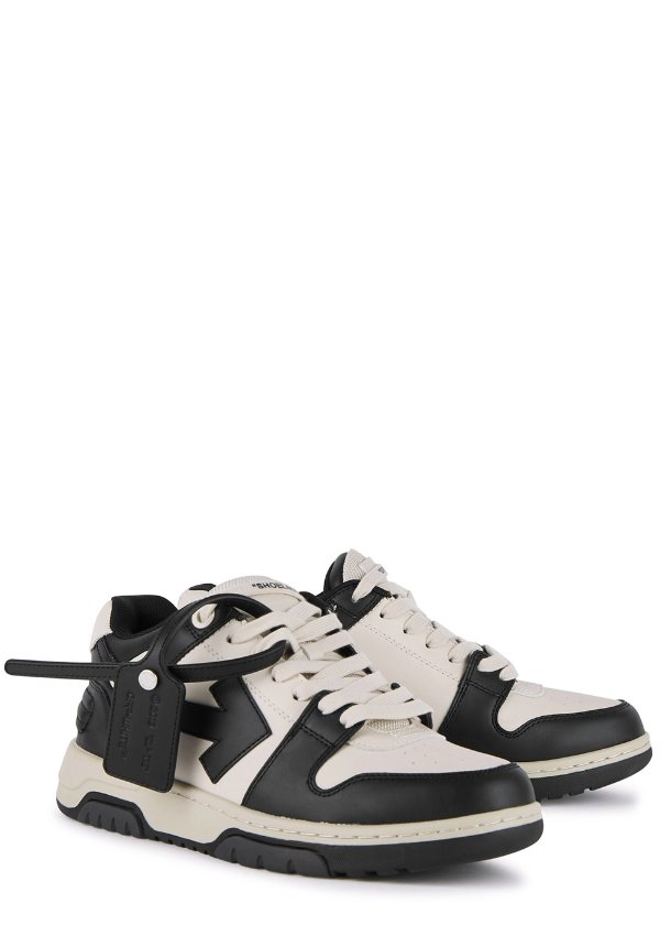 Out of Office monochrome leather sneakers