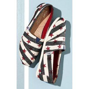 TOMS“星条旗”图纹和尚鞋