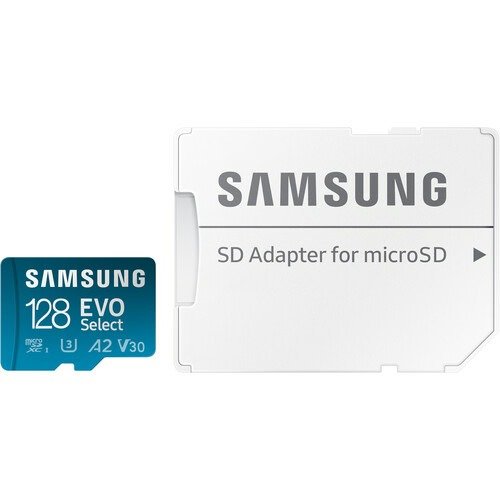 128GB EVO Select UHS-I microSDXC Memory Card with SD Adapter