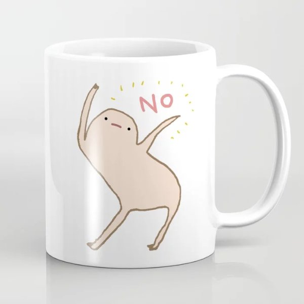 Honest Blob Says No Coffee Mug by sophiecorrigan