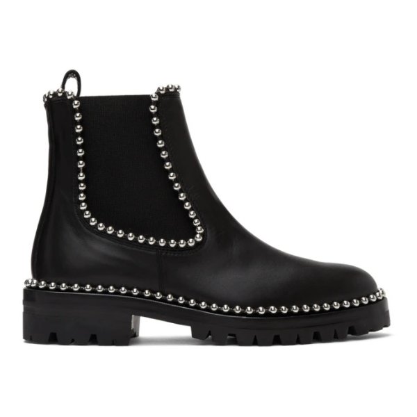 Black Leather Spencer Boots