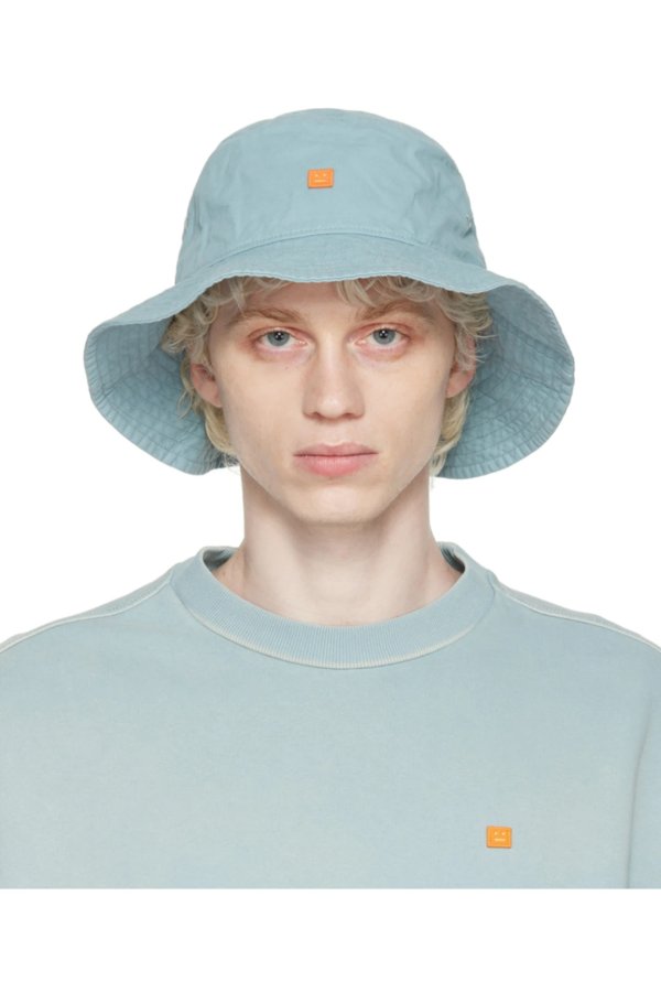 Blue Embroidered 渔夫帽