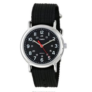 Timex Unisex T2N647 "Weekender" Watch with Black Nylon Band