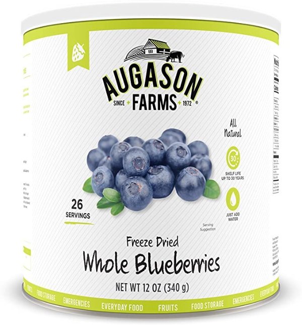 Freeze Dried Whole Blueberries 12 oz No. 10 Can