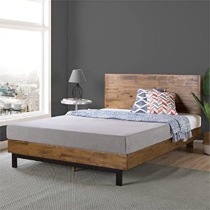 ZINUS Tricia Wood Platform Bed Frame with Adjustable Headboard / Wood Slat Support