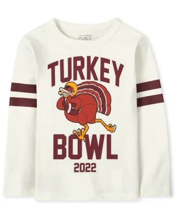 Unisex Baby And Toddler Matching Family Long Sleeve Turkey Bowl Graphic Tee | The Children's Place - SNOW