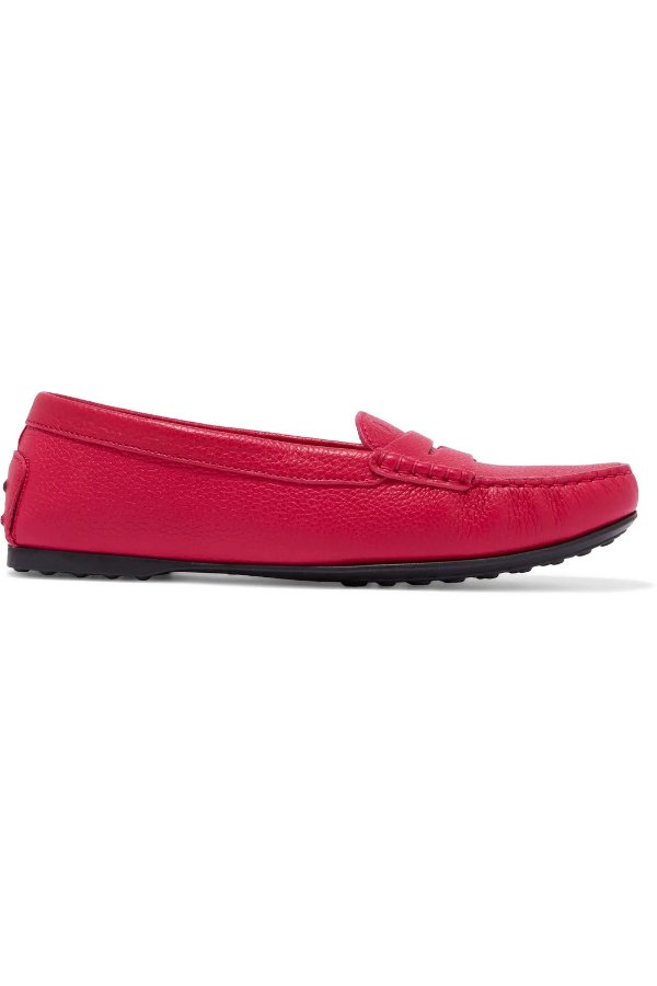 Gomma pebbled-leather loafers
