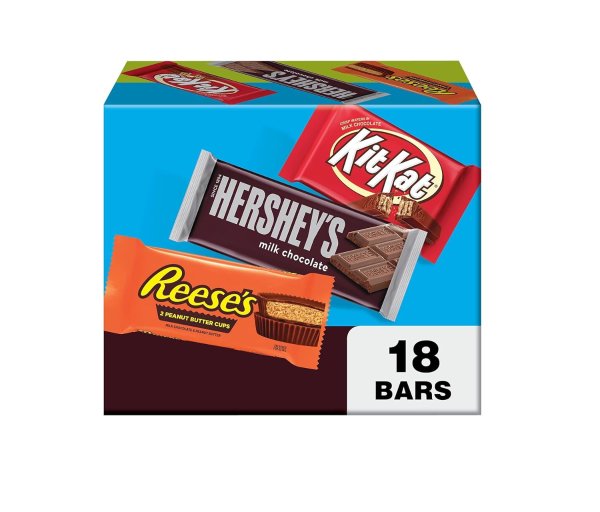 HERSHEY'S, KIT KAT and REESE'S Assorted Milk Chocolate 18 Count