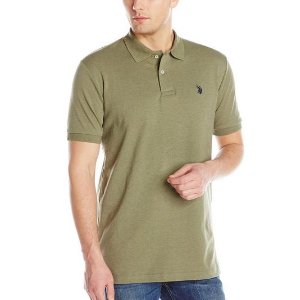 U.S. Polo Assn. Men's Solid Interlock Short Sleeve Polo Shirt