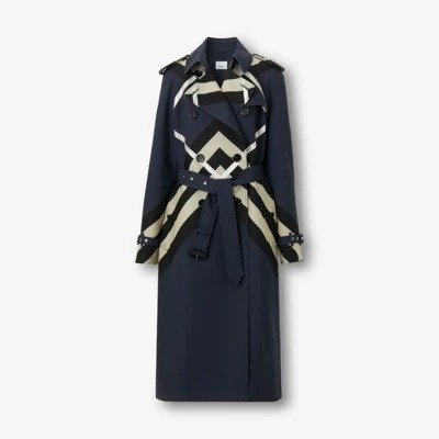 Chevron Check Wool Jacquard Waterloo Trench Coat – Exclusive Capsule Collection