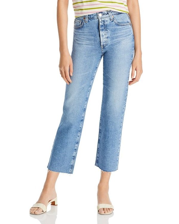 High Rise Straight Jeans in Sparta