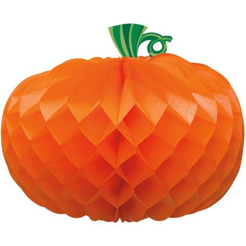 Pumpkin Halloween Centerpiece Decoration, Orange, 10.75in