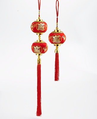 Lunar New Year Lantern Wall Decor with Tassels, Set of 2, Created for Macy's