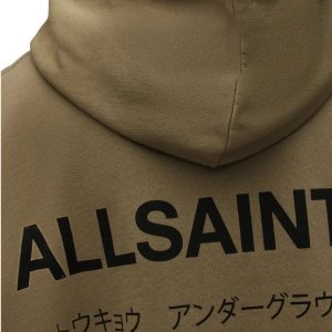 Allsaints 潮服低至3.5折 封面款Logo连帽衫$175