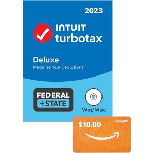 TurboTax 2023 报税软件 + $10 Amazon 礼卡