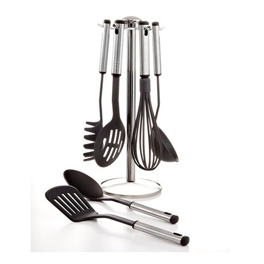 Basics 7 Piece Kitchen Utensil Set with Stand, Created for Macy's