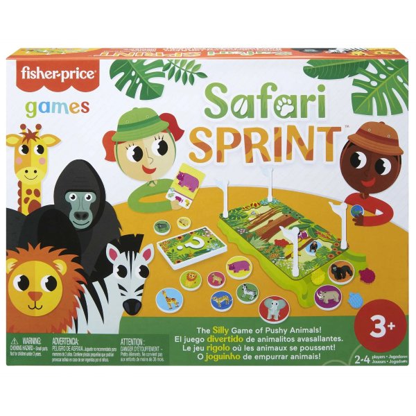 Safari Sprint Kids Game with Cards & Tokens for Players 3 Year Olds & Up