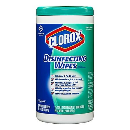 ® Disinfecting Wipes, Fresh Scent, Pack Of 75 Wipes Item # 821808