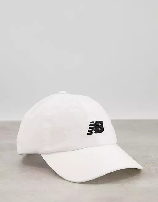 stacked logo cap in white