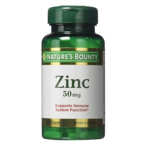 Nature's Bounty Chelated Zinc (Zinc Gluconate) 50mg, 100 Caplets