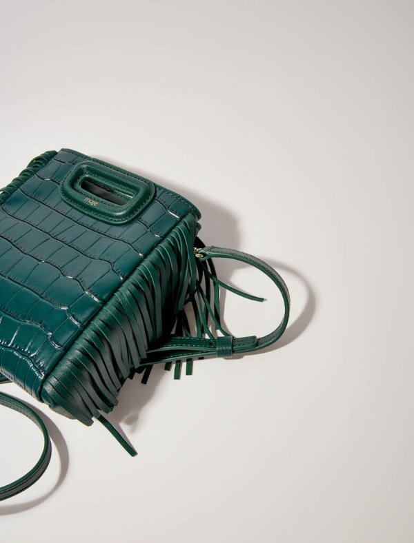 119MMINICROCOCHAINE Croc-embossed leather mini M bag
