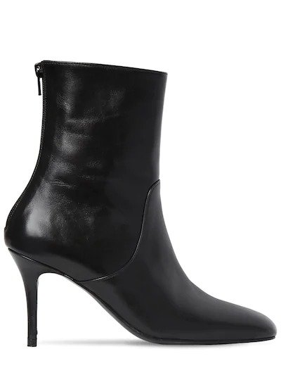 85MM LEATHER ANKLE BOOTS