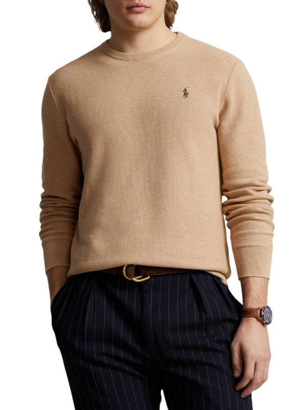 Long-Sleeve Cotton Sweater