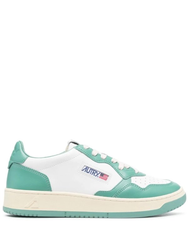 Green Medalist Leather Sneakers