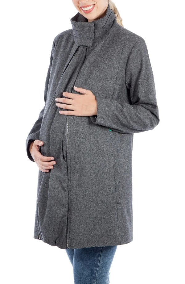 A-Line Convertible 3-in-1 Maternity Swing Coat